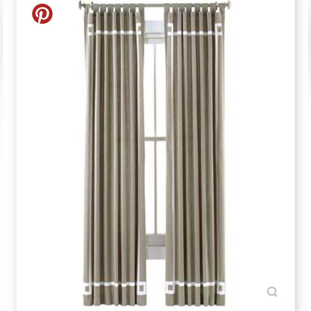 New Happy Chic by Jonathan Adler Lola Canvas Curtain Panel New One Panel